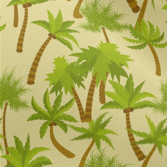 Vibrant Coconut Trees Chiffon