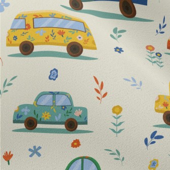 Flower Painted Car Chiffon