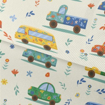 Flower Painted Car Waterproof Oxford