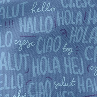 Greeting In English Waterproof Canvas