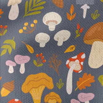 Forest Colorful Mushrooms Waterproof Canvas