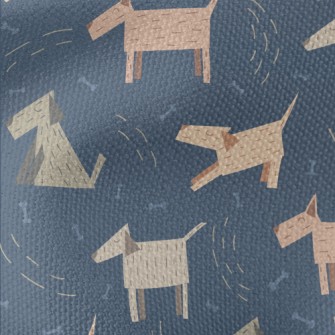3D Wooden Dog Waterproof Canvas