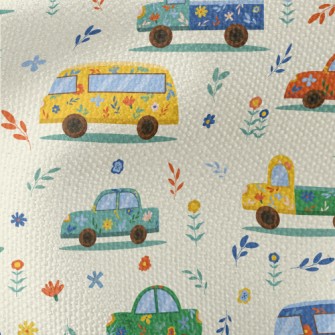 Flower Painted Car Waterproof Canvas