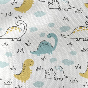 Smiling Dinosaur Waterproof Canvas