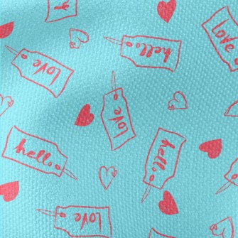 Love Label Small Text Waterproof Canvas