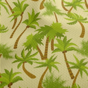 Vibrant Coconut Trees Athletic Mesh Flat Back