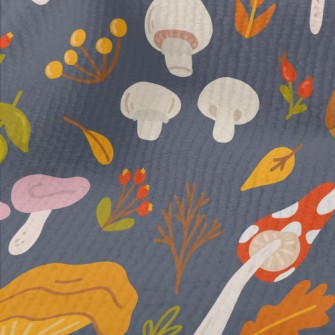 Forest Colorful Mushrooms Terry