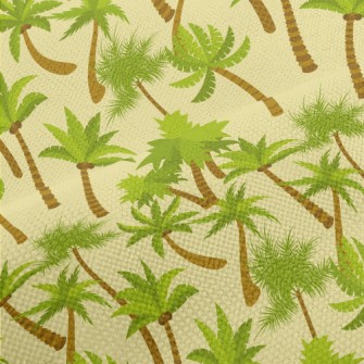 Vibrant Coconut Trees Performance Linen