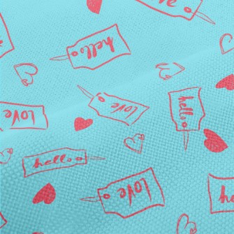 Love Label Small Text Performance Linen