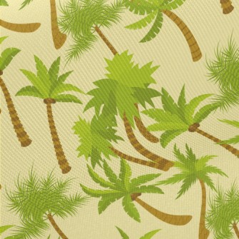 Vibrant Coconut Trees Twill