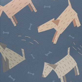 3D Wooden Dog Twill