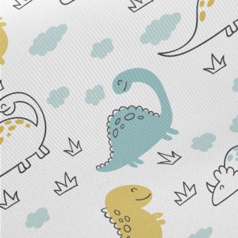 Smiling Dinosaur Twill