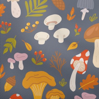 Forest Colorful Mushrooms Dobby