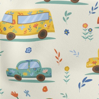 Flower Painted Car Stretch Ponte