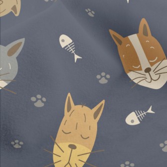 Fish Bone Kitten Micro Fleece