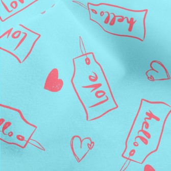 Love Label Small Text Micro Fleece