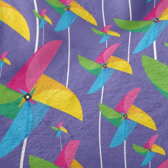 Four Color Stitching Windmill Minky