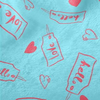Love Label Small Text Minky