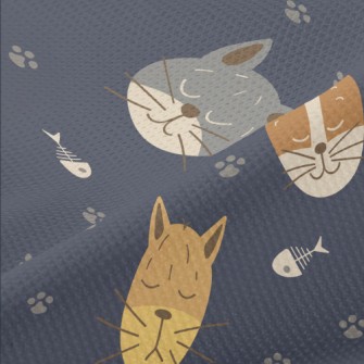 Fish Bone Kitten Piqué