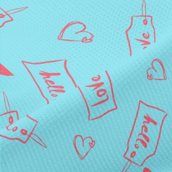 Love Label Small Text Piqué