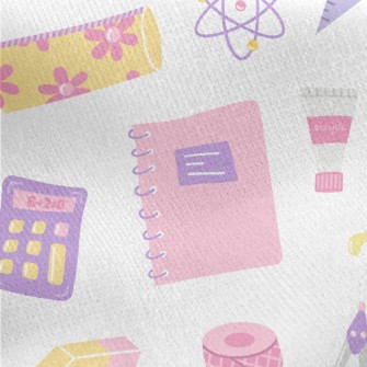 Girls School Supplies Jersey Backed Fleece