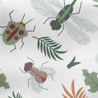 Wild Dragonfly Insect Jersey Backed Fleece