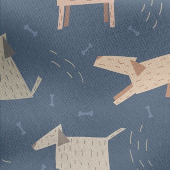 3D Wooden Dog Jersey Backed Fleece