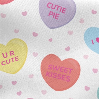 Love Love Text Jersey Backed Fleece