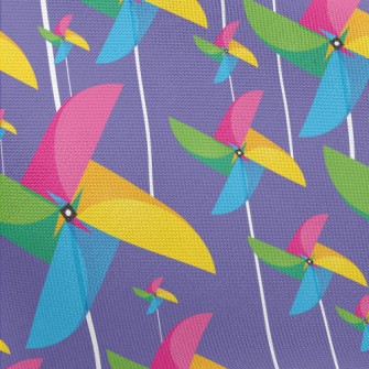 Four Color Stitching Windmill Pongee