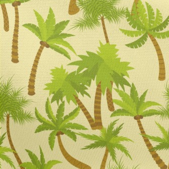 Vibrant Coconut Trees Pongee