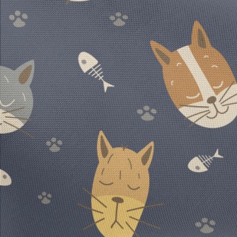 Fish Bone Kitten Pongee