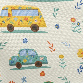 Flower Painted Car Pongee