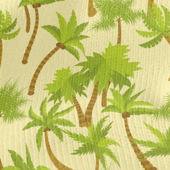 Vibrant Coconut Trees Stretch Jersey