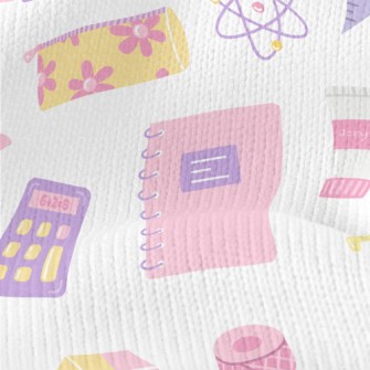 Girls School Supplies Stretch Jersey