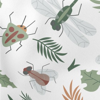 Wild Dragonfly Insect Lightweight Cotton Poplin