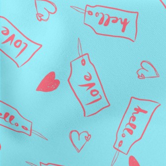 Love Label Small Text Lightweight Cotton Poplin
