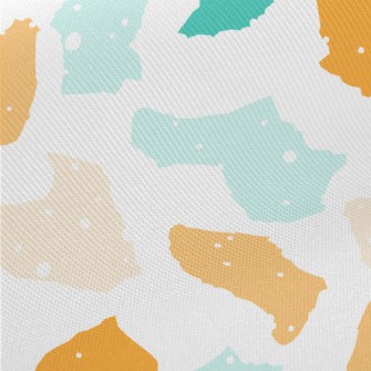 Dot Color Block Midweight Cotton Poplin