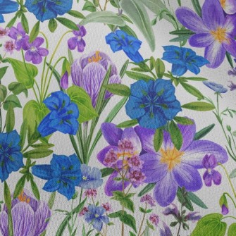 Colorful Wildflowers And Herbs Chiffon