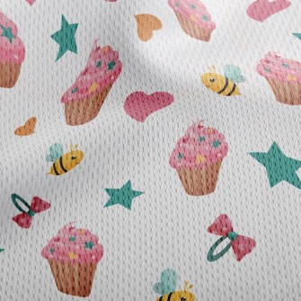 Candy And Bees And Hairpins Athletic Mesh Flat Back