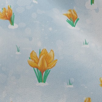 Orange Tulips In The Snow Chiffon