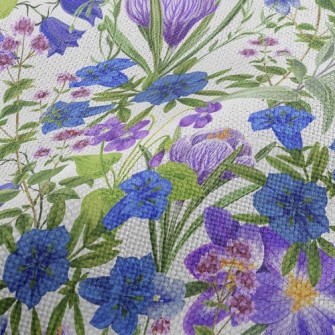 Colorful Wildflowers And Herbs Performance Linen