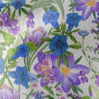 Colorful Wildflowers And Herbs Waterproof Canvas