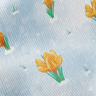 Orange Tulips In The Snow Standard Corduroy
