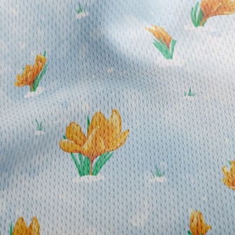 Orange Tulips In The Snow Athletic Mesh Flat Back