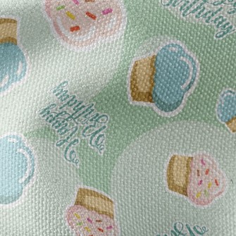 Happy Birthday Cake Waterproof Canvas