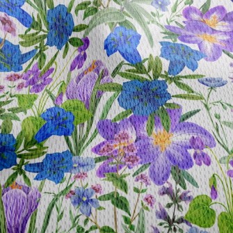 Colorful Wildflowers And Herbs Athletic Mesh Flat Back
