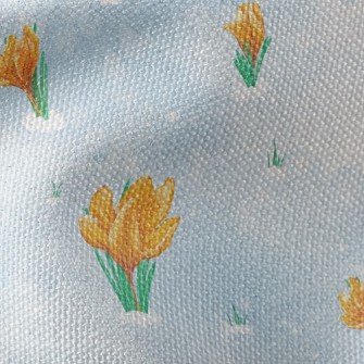 Orange Tulips In The Snow Waterproof Canvas