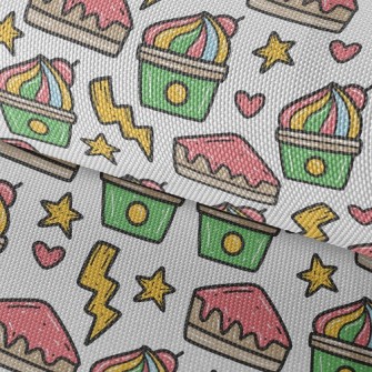 Hand Drawn Colorful Cherry Cak Waterproof Oxford