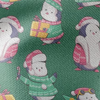 Christmas Activity Penguin Waterproof Canvas