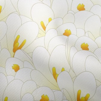 Blooming White Crocuses Dobby